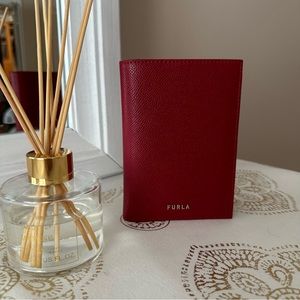 Furla | Leather Classic Passport Holder in Color Cabernet